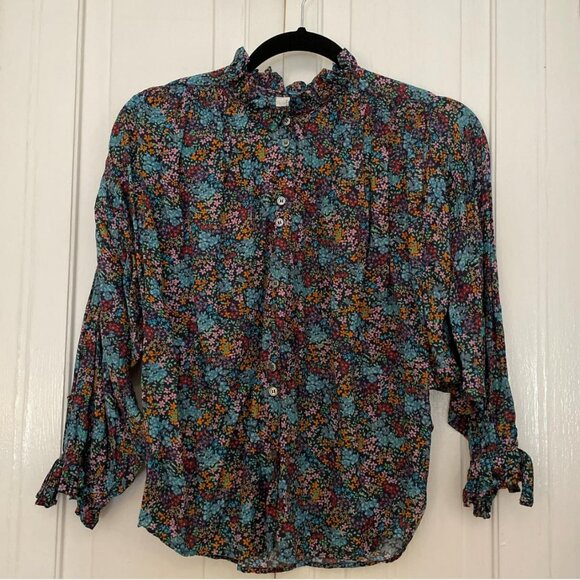 Doen Rose Blouse in Ladybird Floral Print Size XS Like New - Picture 1 of 2